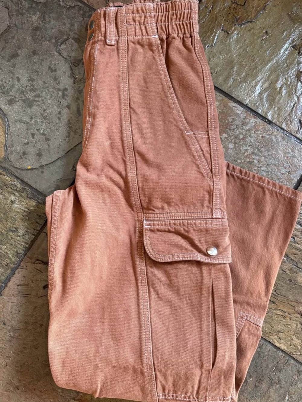 BDG Women's Relaxed Skate Cargos in Rusty Terracotta
